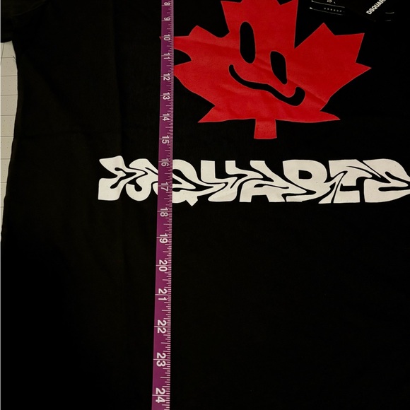 DSQUARED2 Leaf Men's BLACK Graphic Tee Size S NWT GR8 Gift - Picture 7 of 16